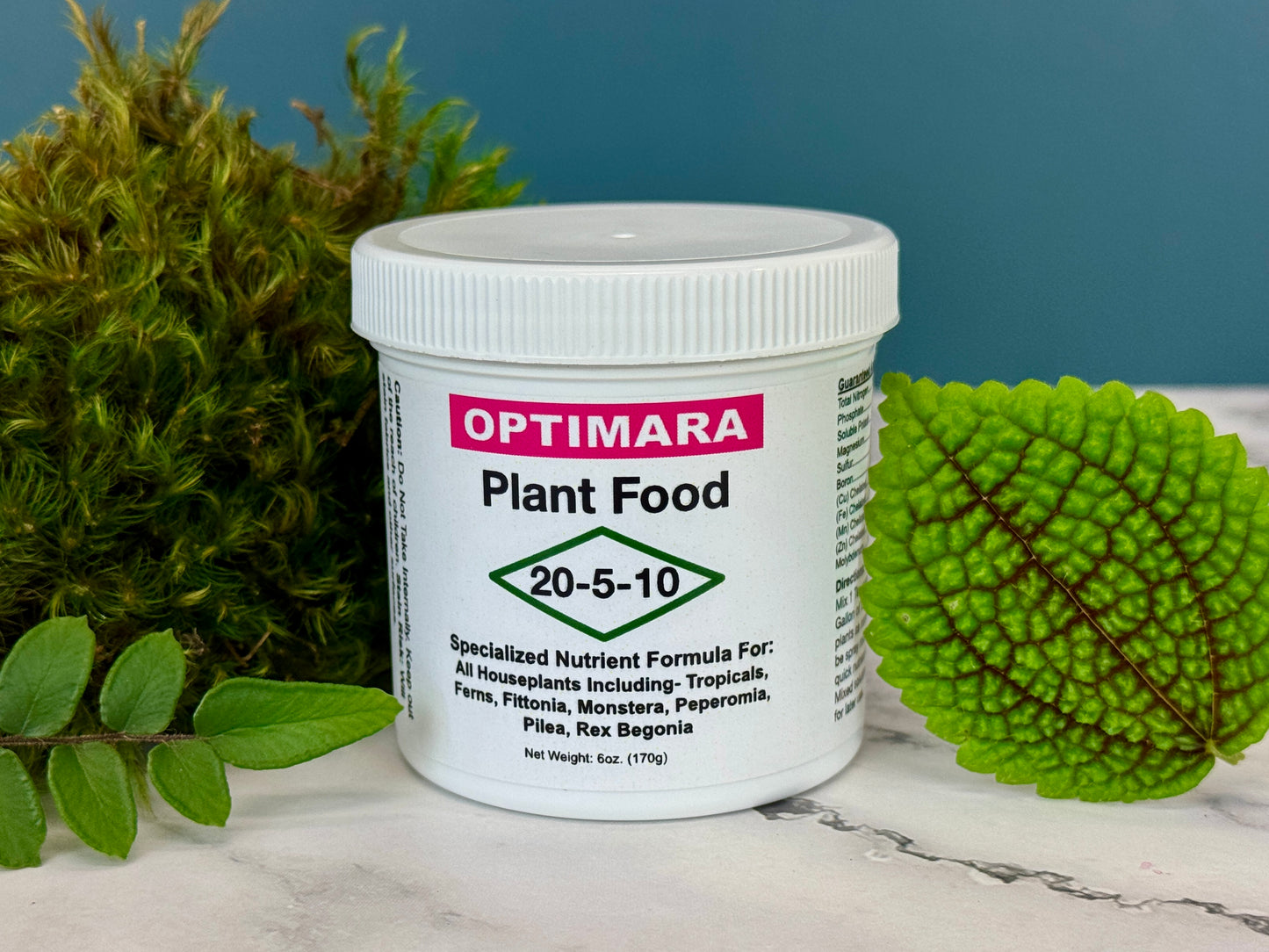 Optimara Plant & Violet Food Combo (NPK 20-5-10) (NPK 14-12-14) (6oz. Jars)