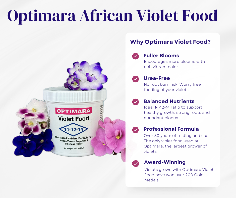 Optimara African Violet Food (NPK 14-12-14) (6oz. Jar)